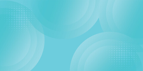 Minimalist banner background, pastel colorful, Light Blue gradations. Circle effect style geometric, abstract background. Vector Illustration