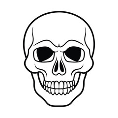 skull line art vector t shirt design