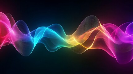 Fluid waveforms seamlessly blending in motion, creating a vibrant and dynamic visual harmony