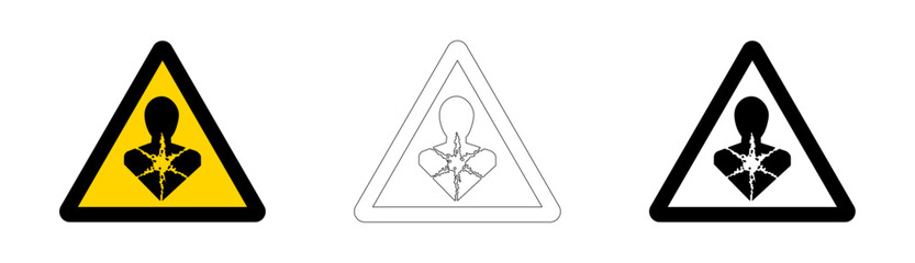 Warning  Health hazard sign in vector format