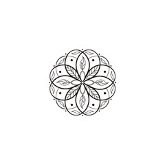Circular pattern in the form of a mandala. Henna tatoo mandala. Mehndi style. Decorative pattern in oriental style. Coloring book page.