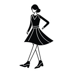 line art vector fashion icon of flat shoes.