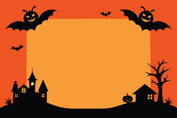Halloween Frame Background Illustration Design