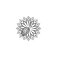Circular pattern in the form of a mandala. Henna tatoo mandala. Mehndi style. Decorative pattern in oriental style. Coloring book page.