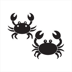 Fototapeta premium crab line art silhouette vector