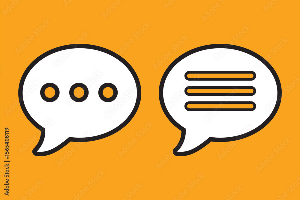 Poster comment icon set. comments vector icon. chat icon. web vector icon.
