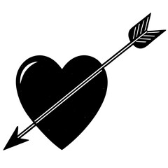 Arrow through love  Icon Romantic Love Symbols, Hearts, Cupid, Gifts & Celebration Graphics