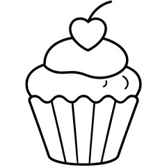 Cupcake with heart topper  Icon Romantic Love Symbols, Hearts, Cupid, Gifts & Celebration Graphics