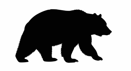 Fototapeta premium Bear Walking Vector – Silhouette for Wildlife, Nature, and Animal Behavior Concepts