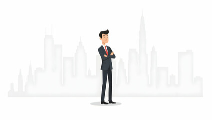 businessman with graph