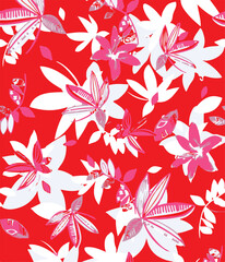 Vector botanical seamless pattern. Background with plane daisies. Elegant summer flowers. Good for textile design, fabric, clothes, surface,