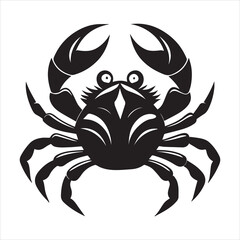 crab line art silhouette vector