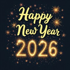 Fototapeta premium Sparkling Celebration: Welcome 2026