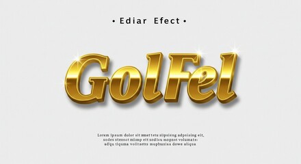 Golden text design template