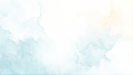 Abstract blue texture background with cloudy watercolor effect, soft gradient and light shade