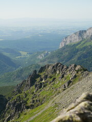 Majestic Rocky Mountain Ridge with Panoramic Valley View
