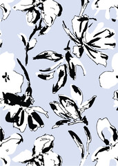 Tropical beige, green palm leaves seamless pattern. Exotic jungle wallpaper.