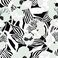  seamless watercolor pattern background. Leave vector illustration. Watercolor print in rustic vintage style, textile or wallpapers.