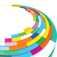 Abstract Colorful Swirling Rectangular Pattern Bright Hues Vivid Geometric Design Background