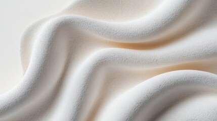 Obraz premium Professional image of a luxurious facial towel with a seamless white background, perfect for skincare and spa branding