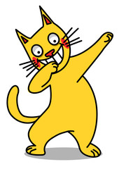 This is an illustration of a flashy cat