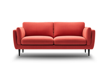 Modern sofa isolated on transparent or white background, Furniture, interior design, stylish sofa