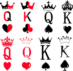 Queen and King vector 
