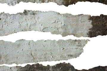 Torn of Concrete Wall Texture Stripes with Jagged Raw Edges - Old Wall Fragment Texture for...