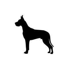 Majestic Great Dane Dog Silhouette Standing Proudly Side View Animal