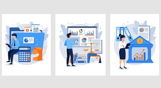 Financial accounting services and tax consulting for business management plan - Powered by Adobe