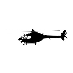 Helicopter Silhouette Aviation Transport Air Vehicle Rotary Wing Aircraft