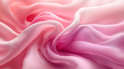 Fototapeta premium A pink fabric with a wave pattern