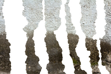 Torn of Concrete Wall Texture Stripes with Jagged Raw Edges - Old Wall Fragment Texture for...