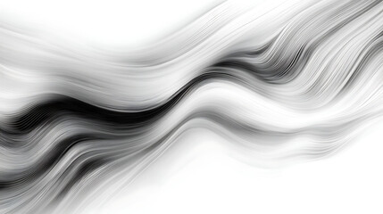 A long, curvy line of black and white with a white background