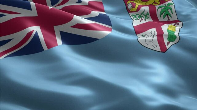 Waving Flag of Fiji