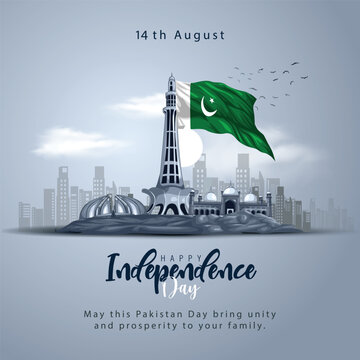 14th august happy independence day Pakistan 78 years logo greetings. abstract vector illustration design.