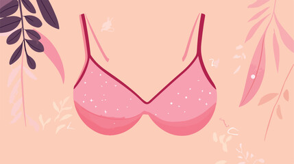 Breast Cancer Awareness Pink Bra Vector Illustration