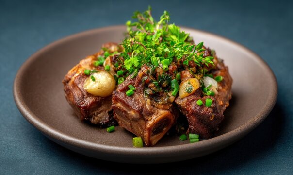Velvety svi slow-roasted with herbs