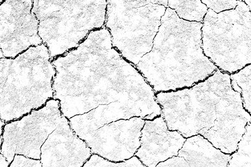 Texture soil dry crack background pattern of drought lack of water of nature white black old broken.