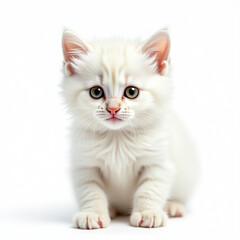 british kitten on white background