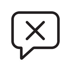 Fototapeta premium Disagree Message Icon Outline