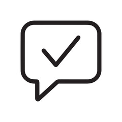 Agree Icon Outline in Message Bubble