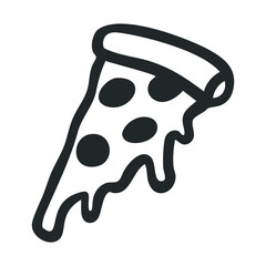 Iconic slice of pepperoni pizza with cheese and mushrooms