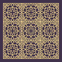 Laser cut pattern. Vector collection of cutting templates with abstract geometric ornament, grid, mesh, lines, chevron. Decorative stencil for laser cut of wood, metal, plastic. Aspect ratio 1:1
