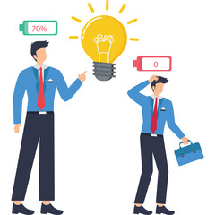 Thakan Ka Asar Exhausted Businessman Illustration