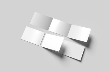 Blank A4 Landscape Trifold Brochure Mockup