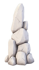 Tall and Sturdy Rock Formation with Smooth Surface Ideal for Nature Backgrounds and Digital Illustrations