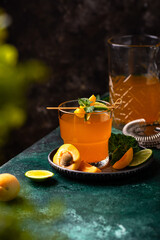 Fresh summer apricot healthy drink