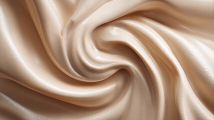White Fluid Texture with Glossy Swirls &mdash; Abstract Liquid Flow Background