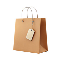 brown paper bag isolated